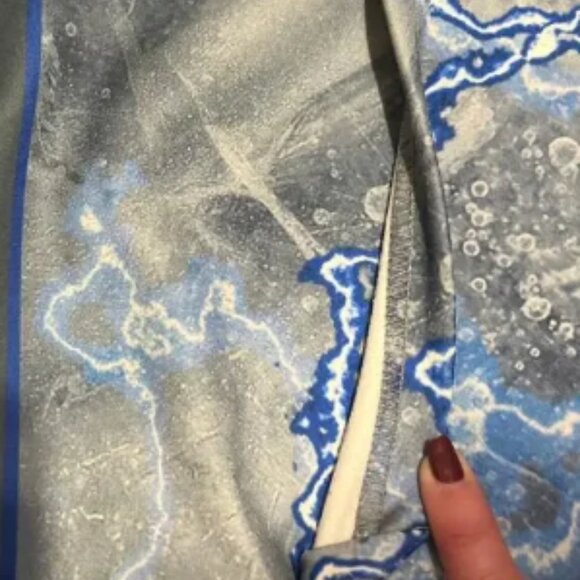 Clam Pro Icearmour Fishing Hoodie Sweatshirt Mens Medium Blue White Outdoorsman - Picture 9 of 9